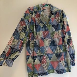 Vintage 1970’s patchwork long sleeve by Dani Lewis 🌼